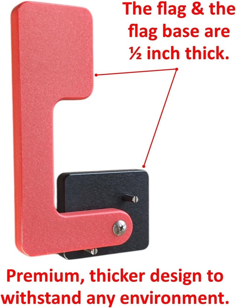 Cauff Mailbox Flag Replacement Kit, Heavy Duty Poly with Weather Resistant Strong Mounting Adhesive, No Tools Required (Peel & Stick Adhesive Mount) - Image 4